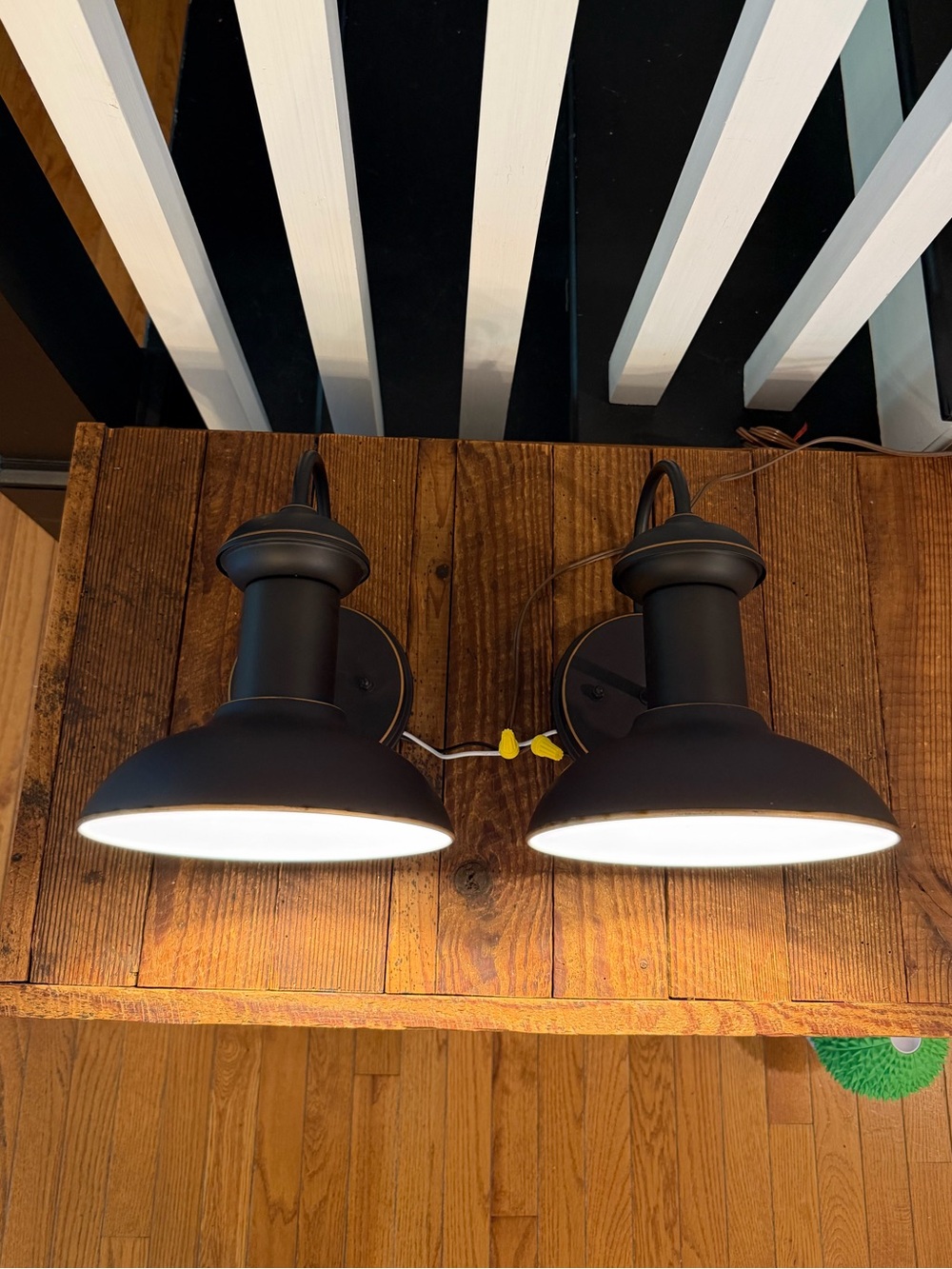 Pair of Globe Electric Martes 1-Light Wall Sconces in oil-rubbed bronze
